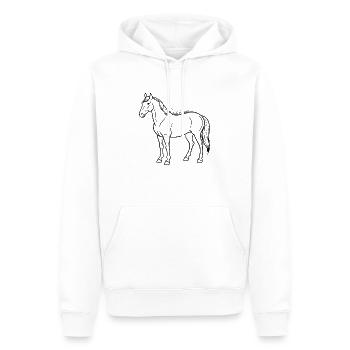 Pferd i ride horses - Männer Premium Bio Hoodie - Weiß - Vorne - Nico (187cm)