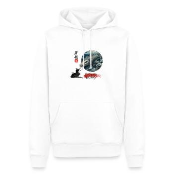 La victoire du samouraï : tuer la bête des mers - Sweat à capuche Premium bio Homme - blanc - Devant - Nico (187cm)