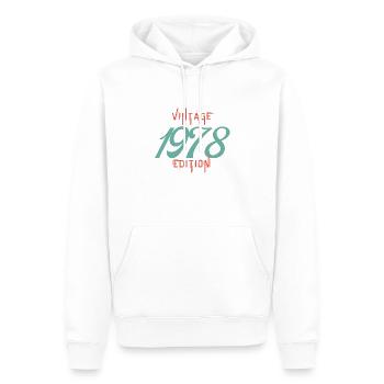 Jahrgang 1978 Ausgabe - Männer Premium Bio Hoodie - Weiß - Vorne - Nico (187cm)