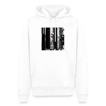 Robot 1 - Men’s Premium Organic Hoodie - white - Front - Nico (187cm)
