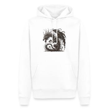 Fantasy-Drache, Anime-Drachenkopf, mythische Reptilienmagie - Männer Premium Bio Hoodie - Weiß - Vorne - Nico (187cm)