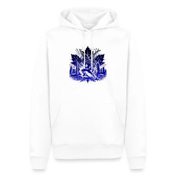 Hockey Canada Hockey sur glace États-Unis club de hockey rondelle bâton - Sweat à capuche Premium bio Homme - blanc - Devant - Nico (187cm)