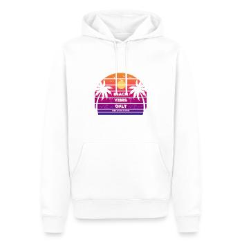 Beach Vibes Only - Männer Premium Bio Hoodie - Weiß - Vorne - Nico (187cm)