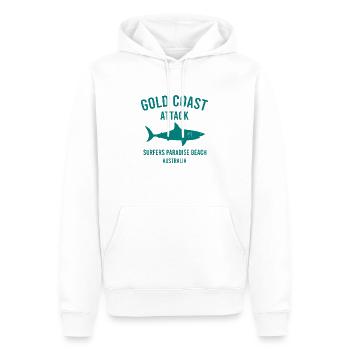 Gold Coast Attack - Australia - Surfers Paradise - Männer Premium Bio Hoodie - Weiß - Vorne - Nico (187cm)