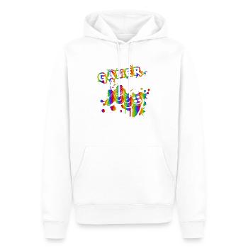 Jeu de joueur Jouer en ligne Jeux sur ordinateur Arcade Neon - Sweat à capuche Premium bio Homme - blanc - Devant - Nico (187cm)