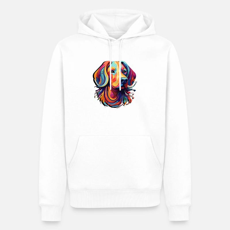 Conception de teckel - Sweat à capuche Premium bio Homme - blanc