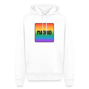 Schwules Madrid - Männer Premium Bio Hoodie - Weiß - Vorne - Nico (187cm)