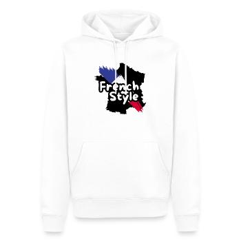 à la française - Sweat à capuche Premium bio Homme - blanc - Devant - Nico (187cm)
