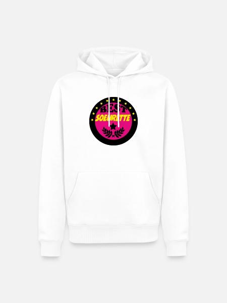 BEST SOEURETTE - Sweat à capuche Premium bio Homme - blanc