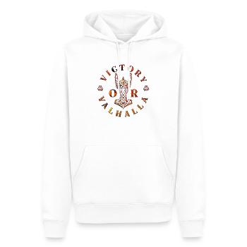 Vikings norden valhalla suède scandinavia flaga - Sweat à capuche Premium bio Homme - blanc - Devant - Nico (187cm)