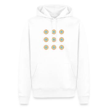 Regenbogen-Blumen - Männer Premium Bio Hoodie - Weiß - Vorne - Nico (187cm)