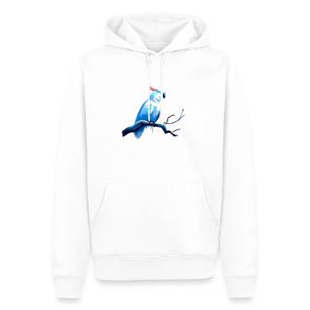 Cacatoès sur une branche - Sweat à capuche Premium bio Homme - blanc - Devant - Nico (187cm)