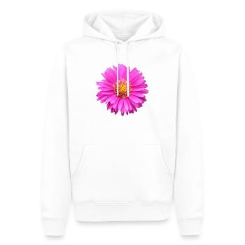rosa Blume rosa Blüte Sommeraster - Männer Premium Bio Hoodie - Weiß - Vorne - Nico (187cm)