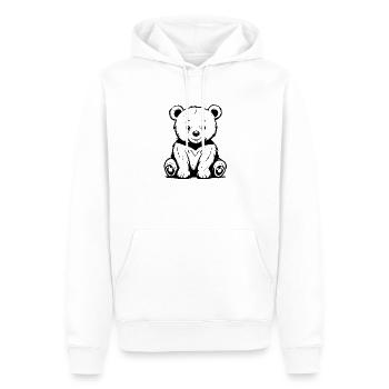 Süßer Bär zum Ausmalen Kindergeburtstag Geschenk - Männer Premium Bio Hoodie - Weiß - Vorne - Nico (187cm)