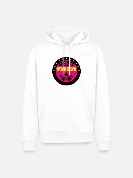 BEST TATA - Sweat à capuche Premium bio Homme - blanc