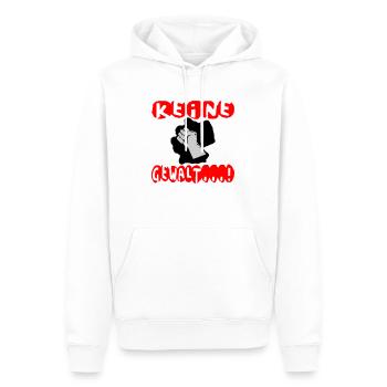 keinegewalt II - Männer Premium Bio Hoodie - Weiß - Vorne - Nico (187cm)