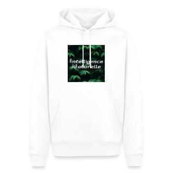 Natürliche künstliche Intelligenz - Männer Premium Bio Hoodie - Weiß - Vorne - Nico (187cm)