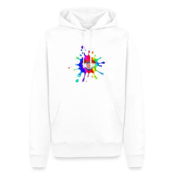 Kroatien hrvatska kroatien hrv hr zagreb geteilte Flagge - Männer Premium Bio Hoodie - Weiß - Vorne - Nico (187cm)