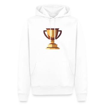Gewinner Trophäe Gold - Männer Premium Bio Hoodie - Weiß - Vorne - Nico (187cm)