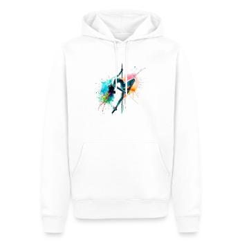 Ballerina in Aquarell - Männer Premium Bio Hoodie - Weiß - Vorne - Nico (187cm)