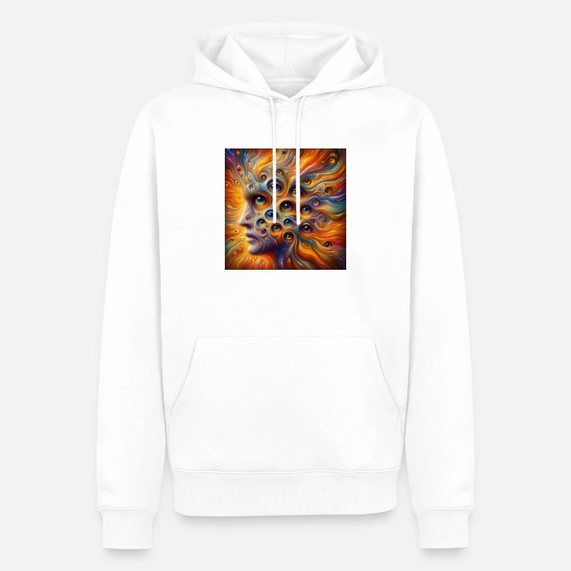 Visage vu des yeux 2 - Sweat à capuche Premium bio Homme - blanc
