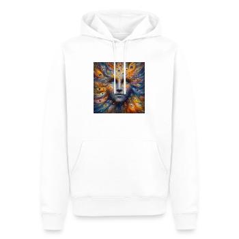 Gesicht aus Augen - Männer Premium Bio Hoodie - Weiß - Vorne - Nico (187cm)