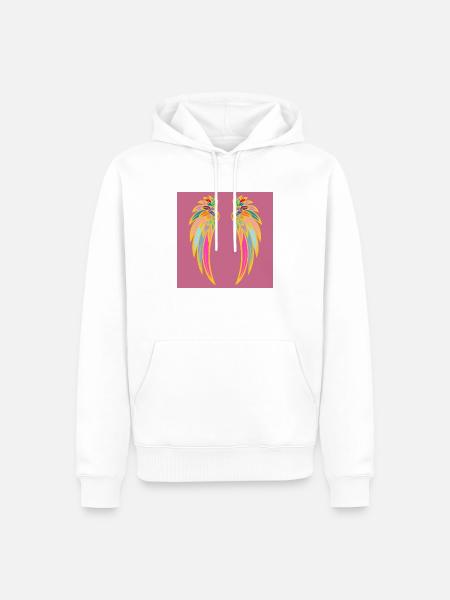 engelsflügel - Männer Premium Bio Hoodie - Weiß