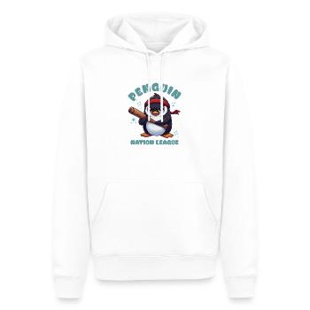 Penguin Nation League - Penguin Baseball - Men’s Premium Organic Hoodie - white - Front - Nico (187cm)
