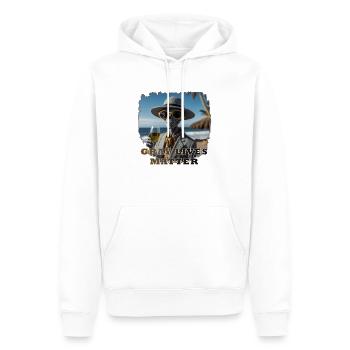 Gray lives matter - Version 1 - Männer Premium Bio Hoodie - Weiß - Vorne - Nico (187cm)