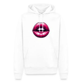 Sexy rosa Lippen - Männer Premium Bio Hoodie - Weiß - Vorne - Nico (187cm)