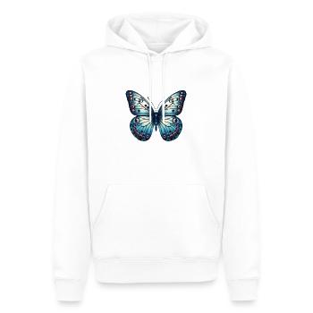 Blauer Schmetterling - Schmetterling - Männer Premium Bio Hoodie - Weiß - Vorne - Nico (187cm)