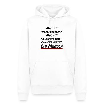 nicht verdorben II - Männer Premium Bio Hoodie - Weiß - Vorne - Nico (187cm)