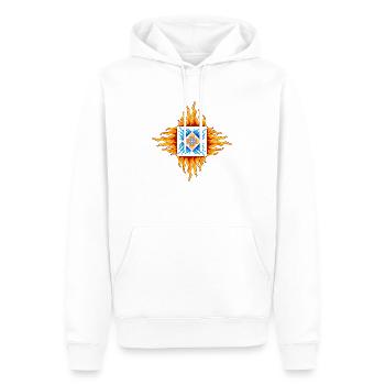 Infinite Fire and Ice - Men’s Premium Organic Hoodie - white - Front - Nico (187cm)