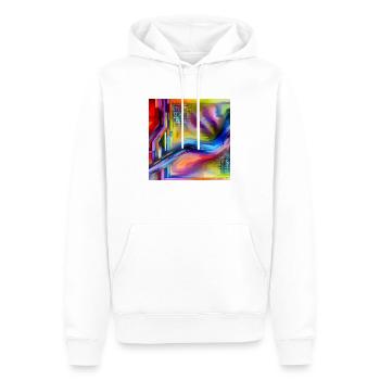 Abstrakte Energie - Abstraktes Gemälde - Männer Premium Bio Hoodie - Weiß - Vorne - Nico (187cm)