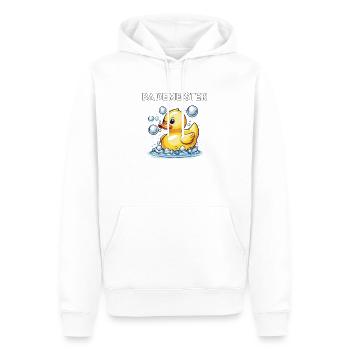 Piscine de vacances d’été de canard nageur sauveteur - Sweat à capuche Premium bio Homme - blanc - Devant - Nico (187cm)