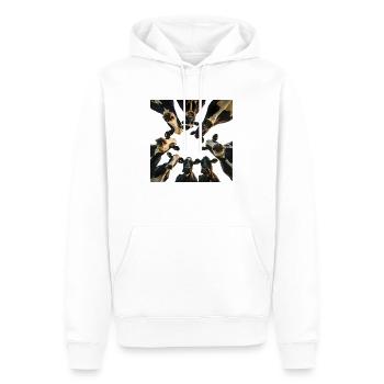 Les vaches au pâturage sont un élevage adapté à l’espèce - Sweat à capuche Premium bio Homme - blanc - Devant - Nico (187cm)