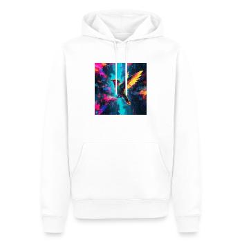 Neon Kolibri - Männer Premium Bio Hoodie - Weiß - Vorne - Nico (187cm)