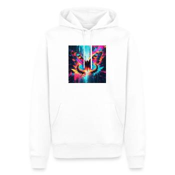 Neon Monarch Schmetterling - Männer Premium Bio Hoodie - Weiß - Vorne - Nico (187cm)