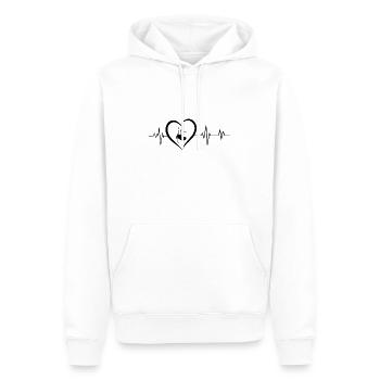Bagpiper heartbeat - Men’s Premium Organic Hoodie - white - Front - Nico (187cm)