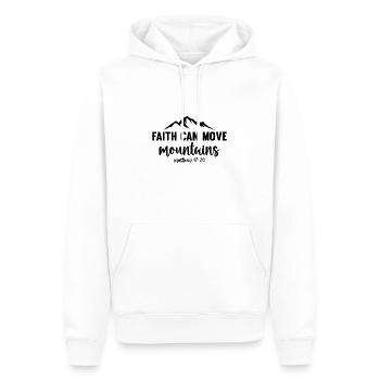 CRSV0130 8 Faith can move mountains matthew 1720 - Men’s Premium Organic Hoodie - white - Front - Nico (187cm)