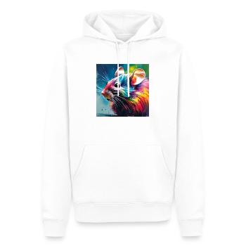 Maus Farbig - Männer Premium Bio Hoodie - Weiß - Vorne - Nico (187cm)