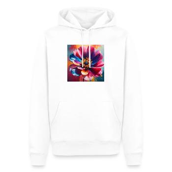 Blume - Männer Premium Bio Hoodie - Weiß - Vorne - Nico (187cm)