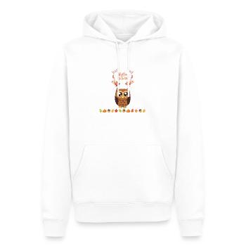 Herbst Eule - Männer Premium Bio Hoodie - Weiß - Vorne - Nico (187cm)