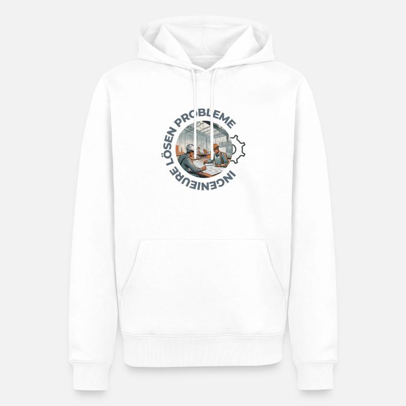 Engineers solve problems - Men’s Premium Organic Hoodie - white