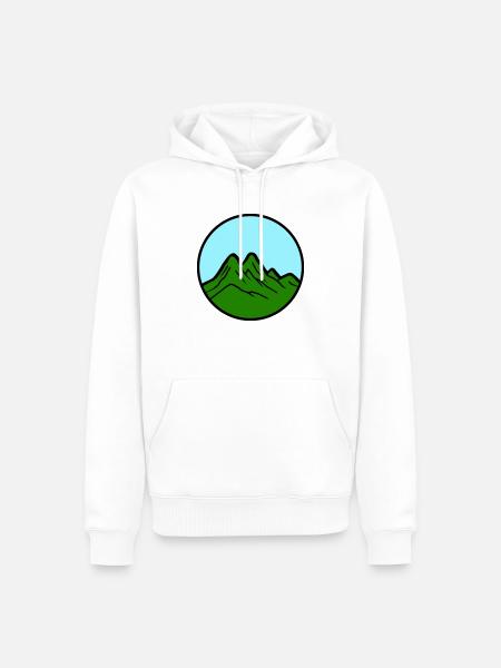 berge 2 - Männer Premium Bio Hoodie - Weiß