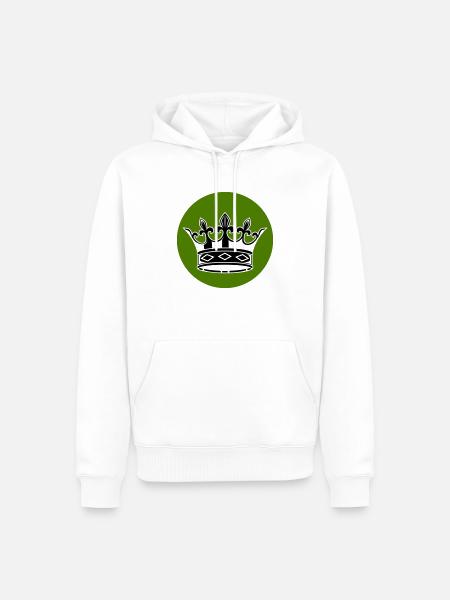 krone 1 - Männer Premium Bio Hoodie - Weiß