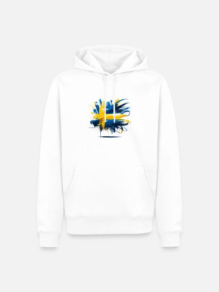 Sverige Sweden Flag Schweden Flagge - Men’s Premium Organic Hoodie - white