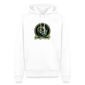 Côte d'Ivoire - Sweat à capuche Premium bio Homme - blanc - Devant - Nico (187cm)