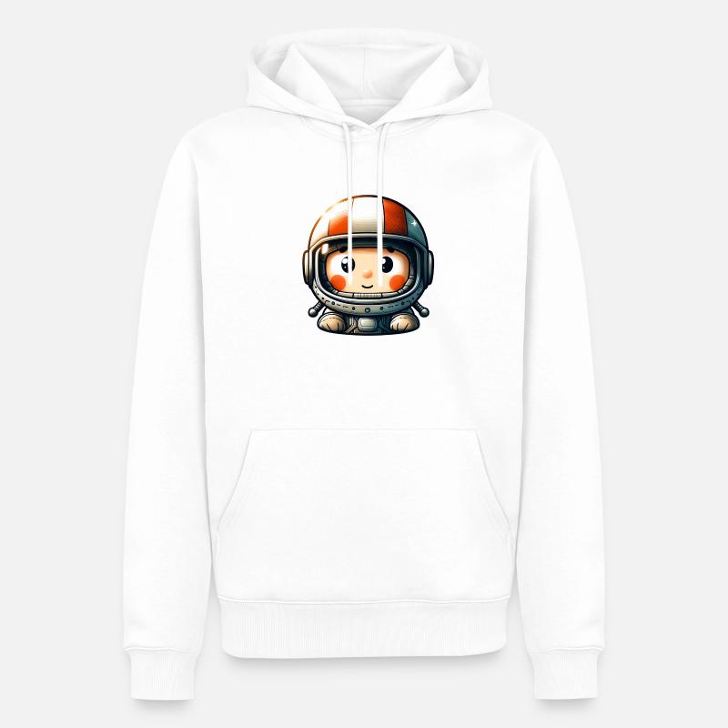 Bébé Astronaute - Exploration Ludique - Sweat à capuche Premium bio Homme - blanc