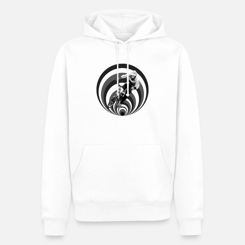 bmx race racing - Sweat à capuche Premium bio Homme - blanc